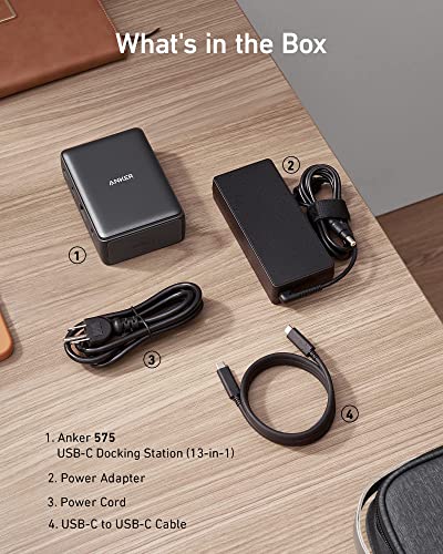 Anker Laptop Docking Station, 13-in-1 USB C Docking Station, Triple Display | 2 HDMI and 1 DP, 10Gbps USB-C and 5Gbps USB-A Data Ports, Ethernet, Audio, SD/TF, 85W Charging for Dell, HP, Lenovo and More