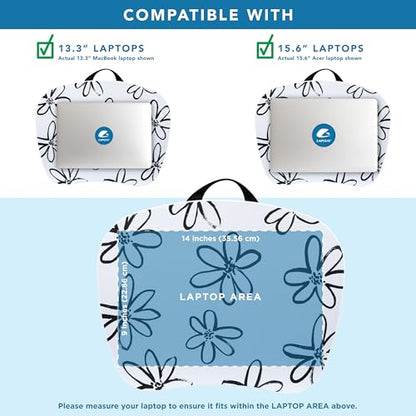 LAPGEAR MyStyle Lap Desk – Brushed Flower, Fits 15.6” Laptops - color: Brushed Flower