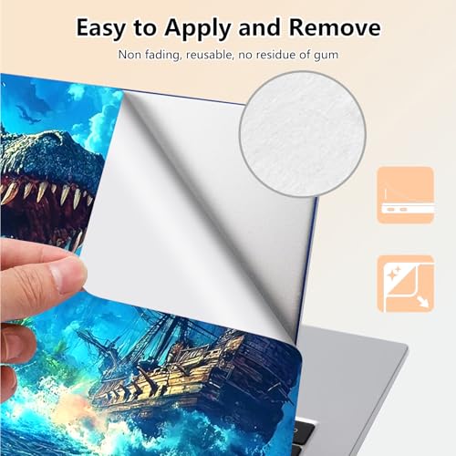 Laptop Skin Sticker Decal 15.6 Inch,12 13 13.3 14 15 15.6 in Laptop Netbook Skins for Notebook,Art Decal Removable Waterproof Scratch Resistant,Universal Vinyl Cover,Blue Glitter Dinosaur - color: Blue Glitter Dinosaur