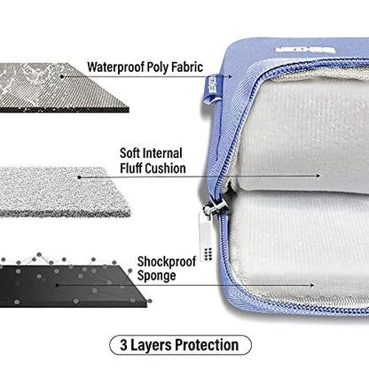 IBENZER Compatible with MacBook Pro 13 Inch Case 2015 2014 2013 end 2012 A1502 A1425, Hard Shell Case with Bag & Keyboard Cover & Screen Film for Old Version Mac Pro 13, Serenity Blue, R13-SRL+3SP - color: Serenity Blue