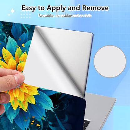 Universal Laptop Skin Sticker Decal for 11.6”12" 13" 13.3" 14" 15" 15.4" 15.6" Reusable Waterproof Scratch-Scratch Resistant Protective Vinyl Laptop Notebook Skin Stickers - Green Yellow Sunflower - color: Green Yellow Sunflower