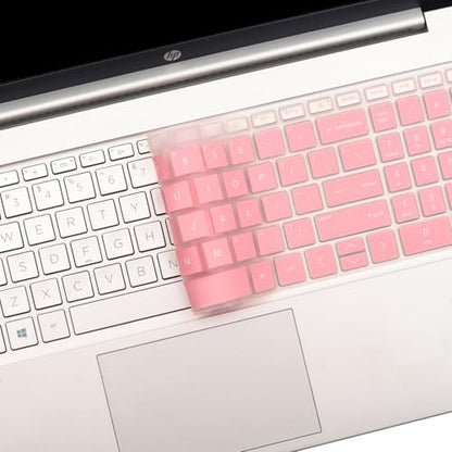 Keyboard Cover for 15.6 17.3 HP Laptop 17-cn 17-cp 15-fc 15-fd 15-eg 15-eh 15-er Series 15-fc0025dx 15-fc0093dx 15-fd0083wm 15-fd0107dx 15t-fd000/fd100 15t-eg300 17t-cn300/cn400 17-cn 17z-cp-Palepink - color: Palepink