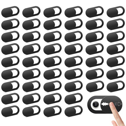 50pcs Laptop Camera Cover Slide, Ultra-Thin Webcam Cover Phone Camera Covers for Laptop, Desktop, Tablet, Smartphone, Protects Your Privacy & Security - color: Black (50 Pcs)