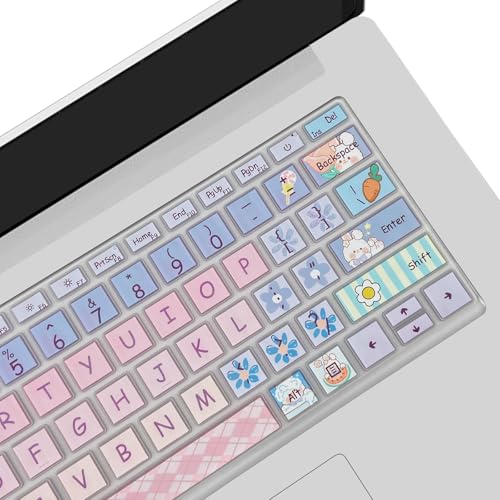 Cute Keyboard Cover for Microsoft Surface Laptop 3/4 / 5 13.5”&15”, Surface Laptop Studio 1/2 14.4”, Cute Bunny - color: Cute Bunny
