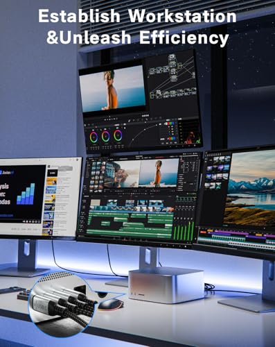 USB C to DisplayPort 2.1 Cable [16K@30Hz, 8K@120Hz, 2K/4K@240Hz], 80Gbps Thunderbolt 5/4/3 to Display Port 2.1 Cord, USBC to DP for MacBook, Odyssey G8/G9, XPS, iPhone 16/15 Pro Max etc, 10FT - size: 10 FT