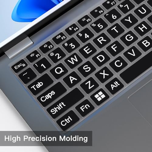 Large Print Keyboard Cover for Dell Latitude 7420 7430 7440 7450 7410 14", Latitude 3440 3450 5450 5440 5420 5430 5431, Latitude 9420 9430 14, Latitude 9510 9520 7520 15" Laptop -Black - color: Black Large Letters