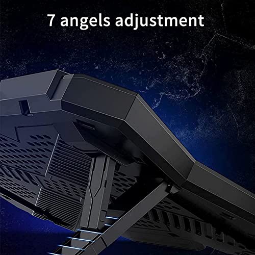 Laptop Cooling Pad, Laptop Cooler with 6 Quiet Led Fans for 15.6-17 Inch Laptop Cooling Fan Stand, Portable Ultra Slim USB Powered Gaming Laptop Cooling Pad (Color : Blue) - color: Blue