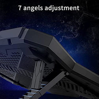 Laptop Cooling Pad, Laptop Cooler with 6 Quiet Led Fans for 15.6-17 Inch Laptop Cooling Fan Stand, Portable Ultra Slim USB Powered Gaming Laptop Cooling Pad (Color : Blue) - color: Blue