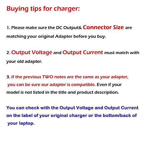 Laptop Charger AC Power Adapter for HP 608425-001 609939-001 18.5V 3.5A 65W