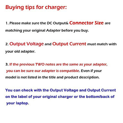 Laptop Charger AC Power Adapter for HP 608425-001 609939-001 18.5V 3.5A 65W