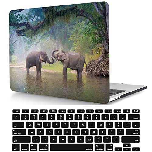 Laptop Case Compatible with Old Version MacBook Pro 13 Inch Case 2012 2011 2010 2009 2008 Release Model A1278 with CD-ROM, Plastic Hard Shell Case Cover & Keyboard Cover Skin - Elephant - color: CH59 Elephant, size: Pro 13" w/CD-ROM 2008-2012(A1278)