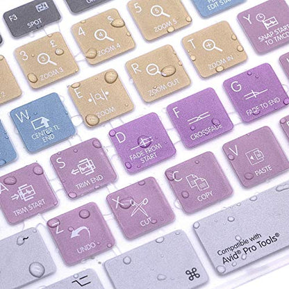 Ultra Thin Shortcuts Extended Silicone Keyboard Protective Cover Skin for Mac Aluminum Wired Keyboard MB110LL/B (A1243) Numeric Keypad (for Avid Pro Tools) - color: Avid Pro Tools