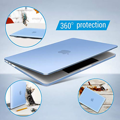 IBENZER Compatible with MacBook Pro 13 Inch Case M2 M1 2026 2025 2024 2023 2022 A2338 A2289 A2251 A2159 A1989 A1706 A1708, Hard Shell Case & Keyboard Cover for Mac Pro 13, Airy Blue, T13ARBL+1B - color: Airy Blue