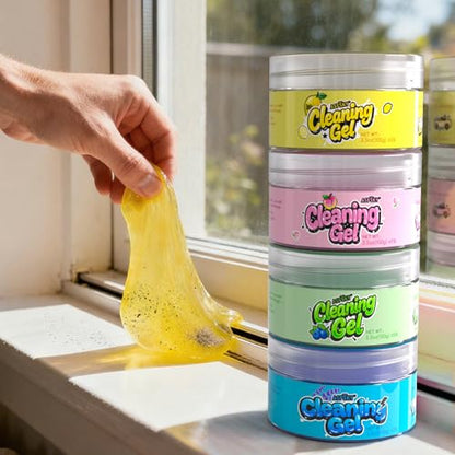 ASFSKY Car Cleaning Gel 4 Pack | Dust Cleaning Putty for Car Interior, Keyboard Dust Remover, Universal Cleaning Gel - color: colorful 4 pack