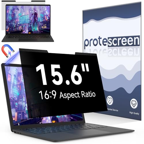 Magnetic 15.6 Inch Laptop Privacy Screen for 16:9 Computer Monitor, Removable Anti Glare Blue Light Filter Protector, 15 in Privacy Shield Compatible with Lenovo Hp Dell Acer Asus Thinkpad Envy Xps - size: [1 PACK] 15.6" Magnetic Privacy (16:9)