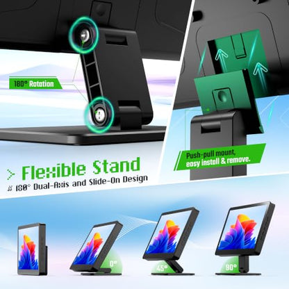KOGODA 10.1-inch Small Monitor with Touchscreen for Raspberry Pi, Portable Mini Computer Monitor, 5-Points Capacitive Touch 1024 x 600 IPS LCD HDMI Display for Mac mini PC Gaming Console - size: 10.1-inch