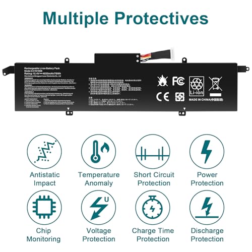Futurebatt C41N1908 Battery Replacement for Asus ROG Zephyrus G14 GA401II GA401IV GA401IH GA401IU GA401IV GA401IV-BR9N6 GA401Q GA401QH GA401QM - size: C41N1908 14.17*4.33*1.02in