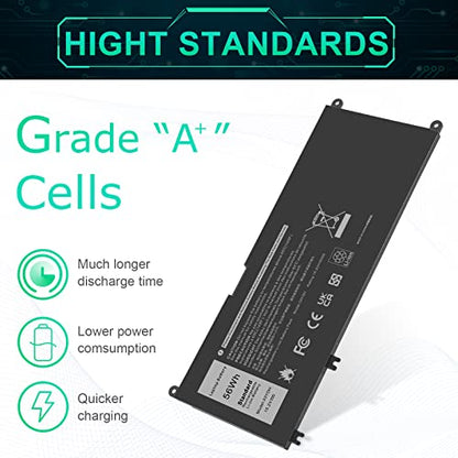 Futurebatt 33YDH Laptop Battery for Dell Inspiron 17 7000 7778 7779 7786 7773 15 7577 G3 3579 3779 G5 5587 G7 7588 Latitude 13 3380 14 3490 15 3590 3580 PVHT1 P30E 81PF3 081PF3 Vostro 15 7580 7570 - size: 33YDH 10.83*5.12*0.73 in