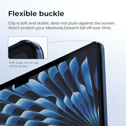 BlueSwan Flexible Case for MacBook Air 13 inch, M5 M4 M3 M2 2026-2022 | Anti-Scratch Protective Laptop Cover with Grippy Matte Texture, Seamless Fit and Lightweiht, Frosted Midnight - color: Frosted Midnight, size: Air 13.6-inch (2026-2022)