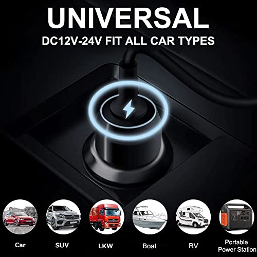 140W 135W 130W 100W 95W 90W USB-C Laptop Car Charger PD3.1 12V-24V DC Adapter for MacBook Pro 16" /MacBook Air,Dell XPS/Latitude/Precision/Chromebook,Lenovo,HP,Asus,Toshiba/Steam Deck/Tablet/Phone