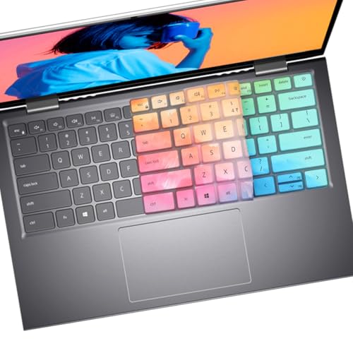 Keyboard Cover for 14" Dell Inspiron 14 5410 5415 5418 5420 5425 5430 7415 7420 7425 7430/ 13.3" Inspiron 13 5310 5320/16" Inspiron 16 5635 5630 5620 5625 7635 7620/Dell Latitude 3320 3420-Colorful - color: Colorful