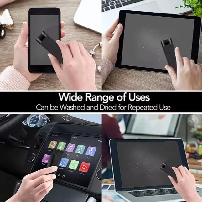 Screen Cleaner Spray Kit – 3-in-1 Detachable Design with Built-in 10mL Spray Bottle, Microfiber Cloth & Protective Shell – for Phone, Tablet, Laptop, Car Display & Touchscreens