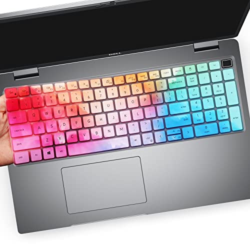 Keyboard Cover for 15.6 Inch Dell Latitude 3540 3550 5520 5521 5530 5531 5540 5550, 15.6 Inch Dell Precision 3560 3561 3570 3571 3580 3581 3590 3591 Laptop US Protective Keyboard Skin-Colorful - color: Colorful