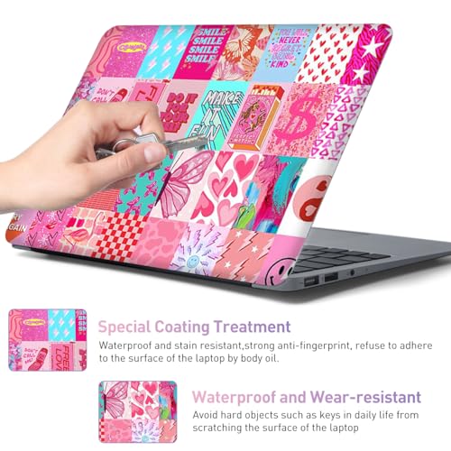 12.1-15.6 Inch Laptop Skin Decal, Universal Reusable Vinyl Laptop Cover Sticker, Waterproof Art Decal Protector - Pink Fashion Girl - color: Pink Fashion Girl