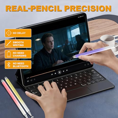 Stylus Pen for Touchscreen (5 Pack), with Magnetic Pen Cap, 2 in 1 High Precision Stylus Pen for iPad/iPhone/Nintendo Switch/Samsung/Android Smartphone and Tablets, Compatible with All Touch Screen