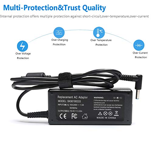 45W 65W Laptop Charger AC Adapter Power Suppy Cord for HP 15-AC 15-BS 15-CS 15-DB 15-F Series 15-ac121dx 15-bs234wm 15-bs015dx 15-ba079dx 15-ba009dx 15-cs3073cl 15-cs3153cl 15-db0015dx 15-db0031nr