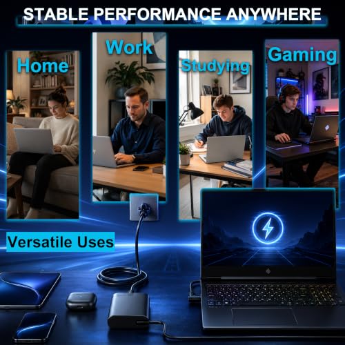 150W Laptop Charger AC Adapter Compatible with HP Zbook 15 16 17 15U 15V G3 G4 G5 G6 G7 G8 G9 Victus 15 Pavilion Gaming 15 15-bc 17 OMEN 15 17 Pavilion Gaming 15 17 Blue Tip Power Supply Cord