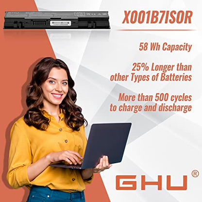 GHU WU946 Laptop Battery 58Wh Replacement for Dell Studio 1535 1536 1537 1555 1557 1558 PP33L PP39L, Compatible with WU965 WU960 KM958 312-0701 - style: 58 Wh (1535 1555)