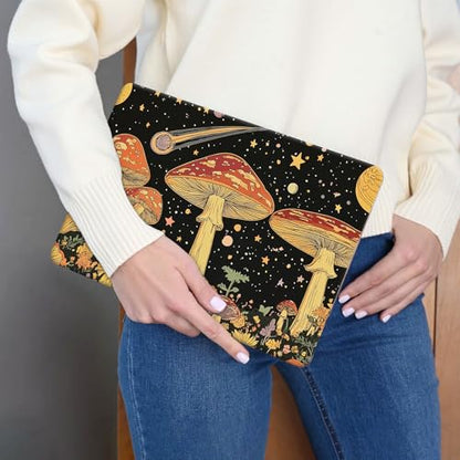 15.6 Inch Laptop Skin Sticker, Reusable Vinyl Cover Protector with 2 Wrist Pad Skins, Removable Waterproof Scratch-Resistant for 12-15.6 Inch Laptop Notebook,Mushrooms Psychedelic - color: Mushrooms Psychedelic