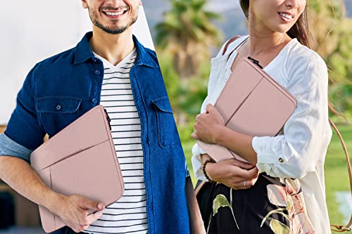 Laptop Sleeve Case 15.6 inch, Durable Shockproof Protective Computer Carrying Cover with Front Pocket, Briefcase Handbags Laptop Sleeve Bag for 15.6 inch HP, Dell, Acer, Asus, Notebook, Pink - color: Pink, size: 15.6 inch