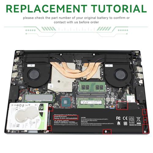 TREE.NB RC30-0270 Battery Replacement for Razer Blade 15 Base 2018 2019 GTX 1660 Ti Base RZ09-0270 RZ090270 RZ09-0300 RZ09-03006 RZ09-03009 Series Notebook RZ09-03006E92 - size: 9.61x2.36x0.43inch RC30-0270