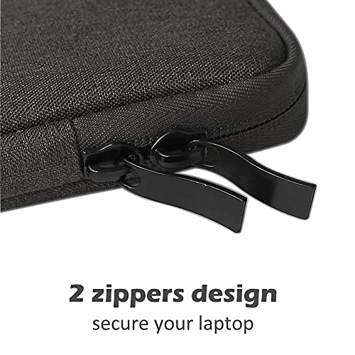 ProElife Sleeve Case for MacBook Neo & Air 13.6 Inch M5 M4, Water-Resistant | Black, Precision Fit, Soft Inner Lining Padded, Anti-Scratch, Double Zippers, Travel Carry Laptop Bag for Home Office - color: Black