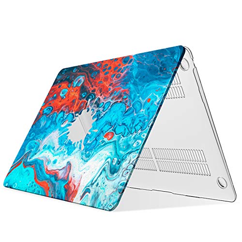 IBENZER Compatible with New MacBook Air 13 inch case 2022 2021 2020 M1 A2337 A2179 A1932, Hard Shell Case&Keyboard Cover&Screen Film for Mac Air 13 with Touch ID (2018-2022), Blue Bubble, AT13-BLBB+2 - color: Blue Bubble