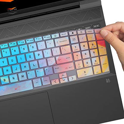 Colorful Keyboard Cover for 2025-2023 15.6" 16.1" HP Victus Gaming Laptop 15-FA 15-fb 16-d 16-e 16-r 16-s Series 15t-fb200 15t-fa100 16t-s100 16t-r100 15-fa2013dx 15-fb2063dx 16-e0076ax 16-d0506la - color: Colorful