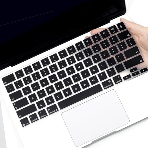 Keyboard Cover Skin for 2026 MacBook Neo 13 inch Laptop with Apple A18 Pro Chip A3404, Premium Ultra Thin Keyboard Protector for MacBook Neo 13'' A18 Pro Accessory-Black - color: Black