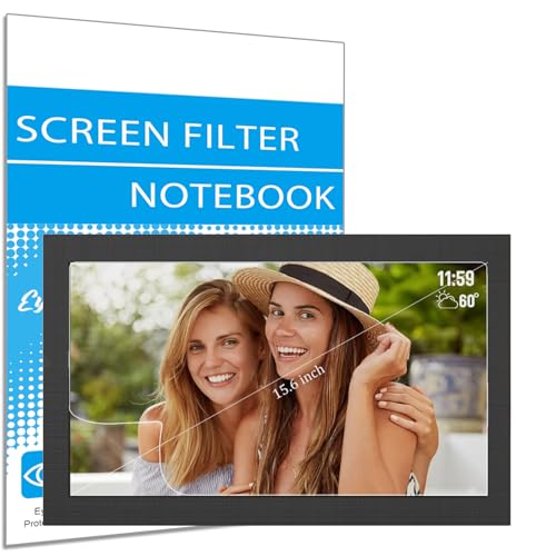 i-Tensodo 2 Pack Anti Glare Screen Protector for 15.6 Inch WiFi Digital Picture Frame, Eye Protection Glare Screen Filter Film