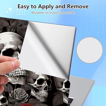 Universal Laptop Skin Sticker Decal for 11.6”12" 13" 13.3" 14" 15" 15.4" 15.6" Reusable Waterproof Scratch-Scratch Resistant Protective Vinyl Laptop Notebook Skin Stickers - Red Roses Skull - color: Red Roses Skull