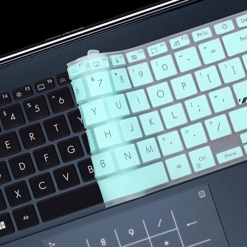 Keyboard Cover Skin for ASUS ZenBook 14X OLED UX3404 UX3405, ZenBook 14 Q425 Q415 Q410VA Q415 Q420 Q420VA, ZenBook Flip 14 OLED UP3404, ZenBook Pro UX6404 14 inch Laptop US Layout-Hotblue - color: Hotblue