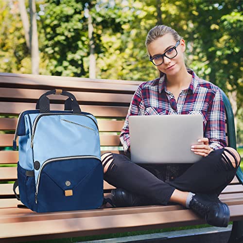 Hap Tim Laptop Backpack 15.6/14/13.3 Inch Laptop Bag Travel Backpack for Women/Men Waterproof Computer Bag Large Capacity Bookbag for College/Travel/Business (7651EU), Blue - color: Blue