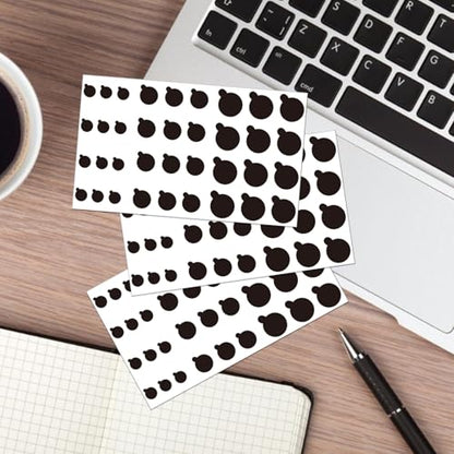 108 PCS Camera Cover Stickers | Black Webcam Cover Vinyl Stickers, Camera Covers for Computer,Cell Phone,Laptops,Electronics(Multiple Sizes)