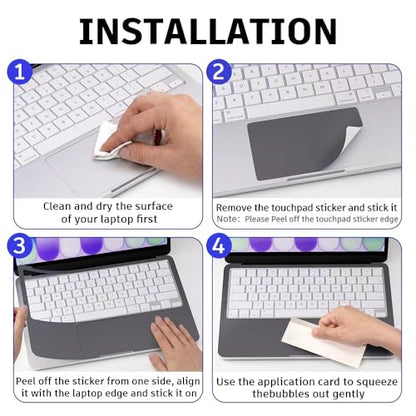 Palm Rest Cover for 2026 MacBook Neo Vinyl Skin with Trackpad Protector | Protect Laptop, Laptop Decal,Residue-Free Sticker,Removable (Gray) - color: Gray