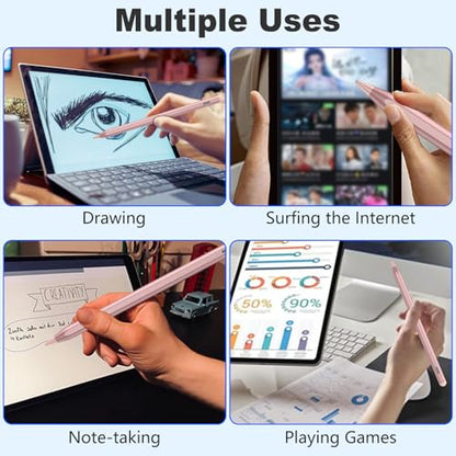 COO Universal Active Stylus Pen for iOS, Android & Samsung Touch Screens | Smart Digital Stylus for Lenovo/Vivo/Mi/HUAWEI Tablets, iPhone/Samsung/Pixel Phones for Drawing, Rose Gold - color: Rose Gold
