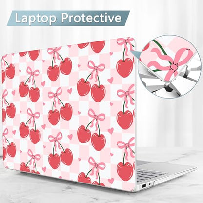 Mektron Printed Case for 2025 Microsoft Surface Laptop Windows 11 Copilot+ PC Surface Laptop 13 inch Touchscreen Display Cover Fits Model 2095, Cherries Bows C353 - color: Cherries Bows C353
