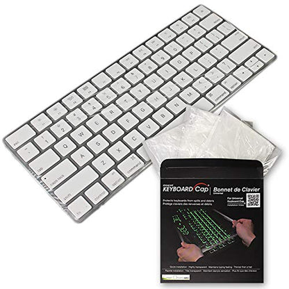Universal KeyboardCap. Fully Covered Flat Style 0.025mm Waterproof Anti-Dust Desktop Keyboard Cover with Numeric Hospital/Dentist Use (MagicKeyboard(No Numeric) 3packs) - size: MagicKeyboard(No Numeric) 3packs)
