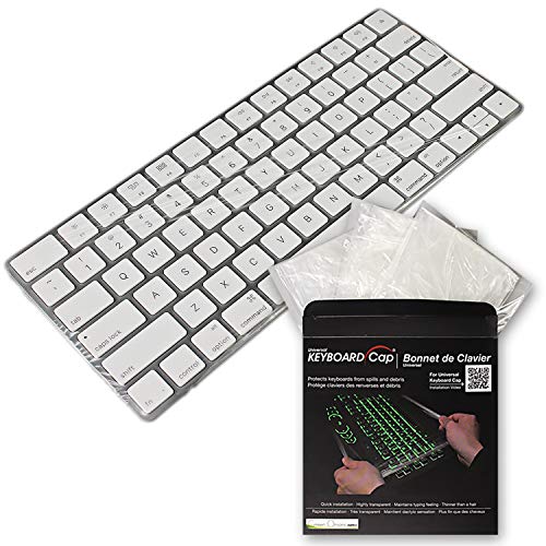 Universal KeyboardCap. Fully Covered Flat Style 0.025mm Waterproof Anti-Dust Desktop Keyboard Cover with Numeric Hospital/Dentist Use (MagicKeyboard(No Numeric) 3packs) - size: MagicKeyboard(No Numeric) 3packs)