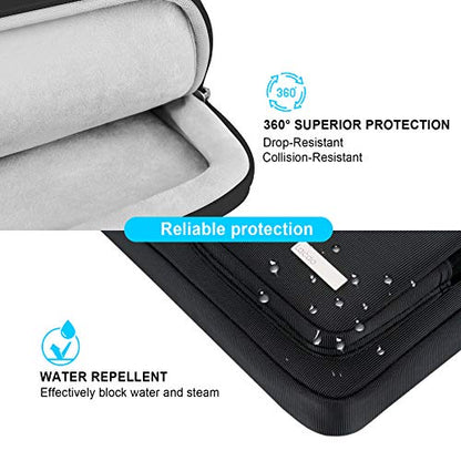 Lacdo 360° Protective Laptop Shoulder Bag for 15 inch MacBook Air M5/A3448 (2026), M4 A3241 2025, M3 A3114, M2 A2941 2024-2023, 15 inch MacBook Pro A1990 A1707, Dell XPS 15 Computer Case Bag, Black - color: Black, size: 15 Inch New MacBook Air